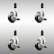 Service Caster 3.5 Inch 316SS Black Poly Swivel 1 Inch Expanding Stem Caster Set Brake SCC SCC-SS316EX20S3514-PPUB-BLK-TLB-1-4 - alternate 4